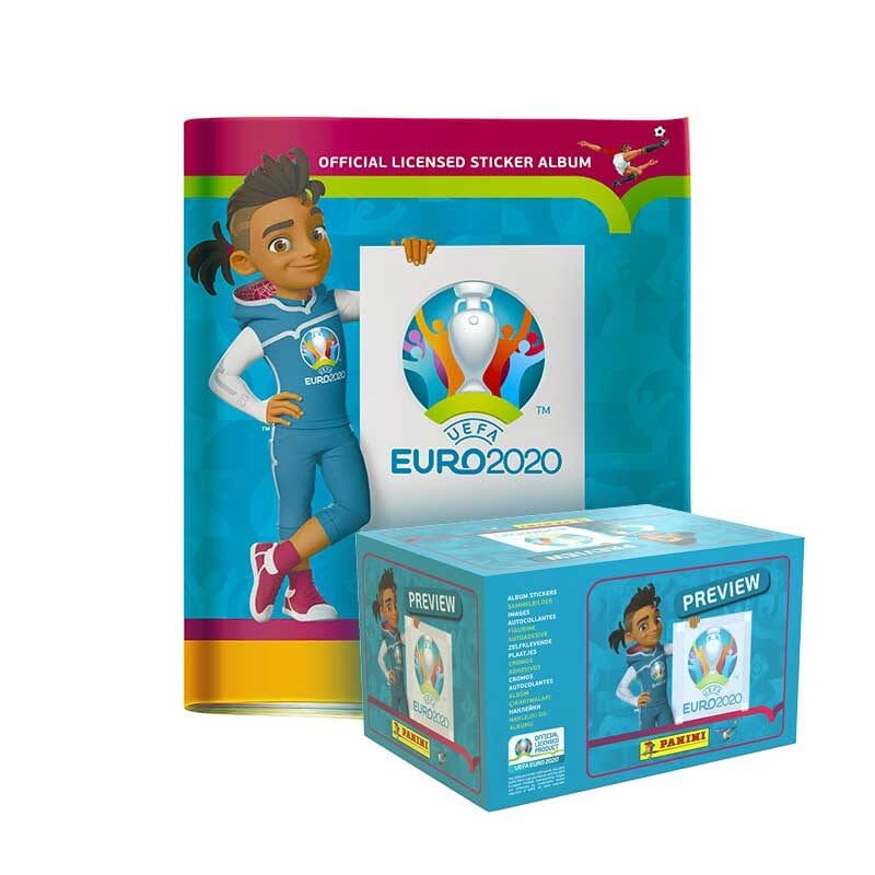 Panini Euro 2020 Preview Album + Boite 120 Pochettes de Stickers